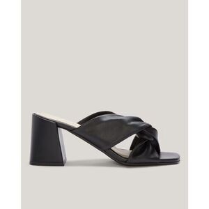 Everlane The Day Twist Heel Black Italian Leather Sandals Size 8 NEW